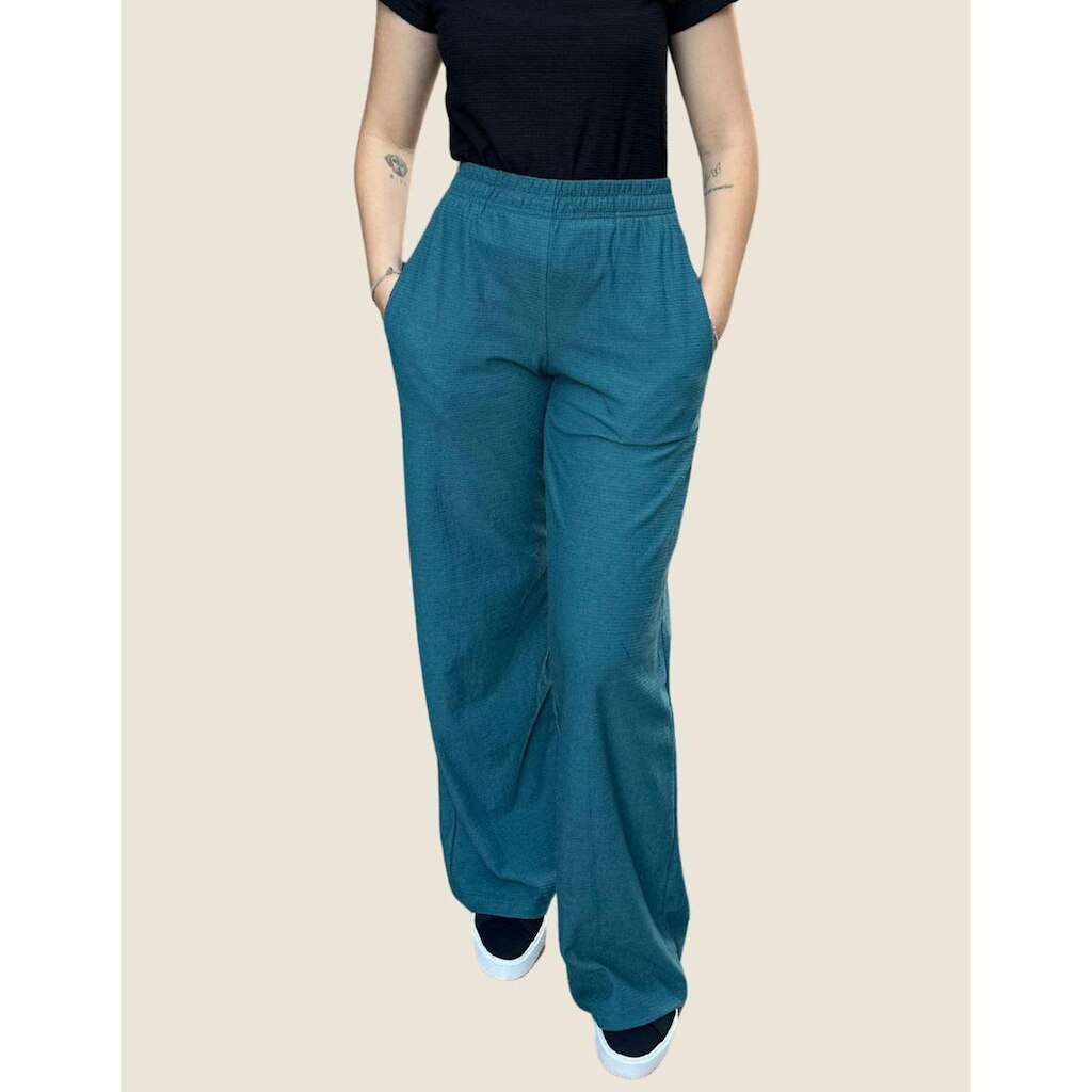 Calça Com Bolso Lateral Cós Dobrado Usemodo