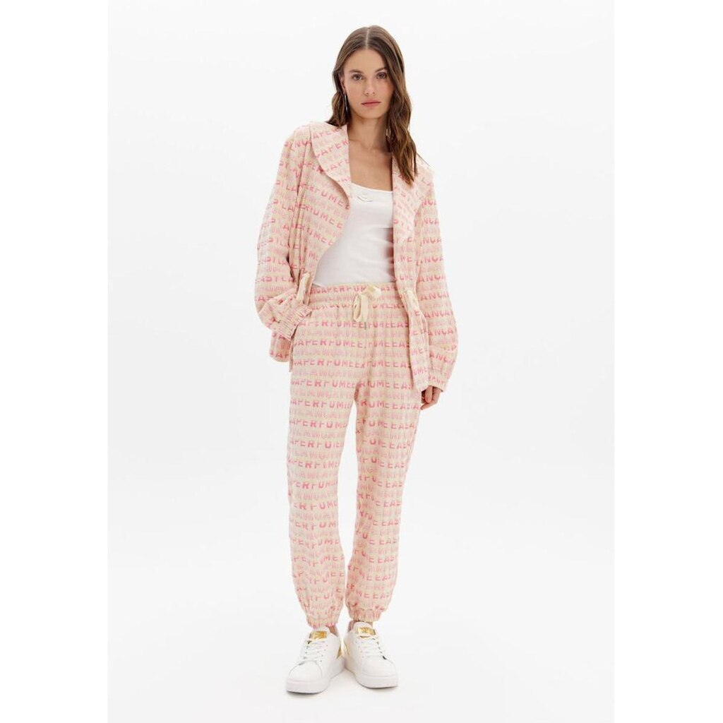 Calça Com Bolsos E Cintura Alta Jogging