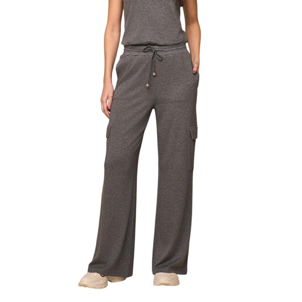 Calça Confort Lado Avesso Bolsos Cinza Tam. M