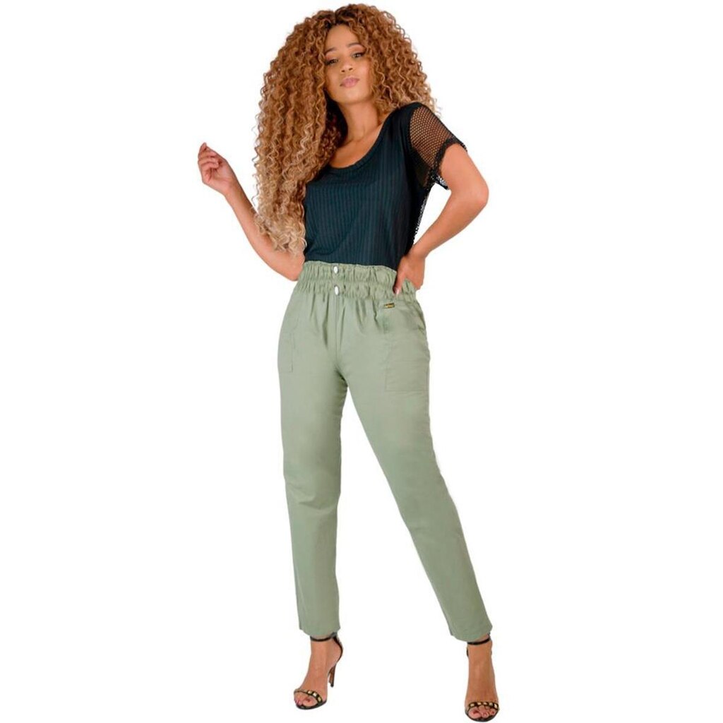 Calça Cropped Sarja Catwalk Feminino