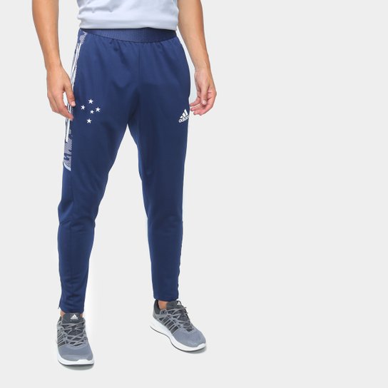 Calça Cruzeiro Treino 21/22 Adidas Masculina - Azul+Branco Menor preço em Calça Cruzeiro Treino 21/22 Adidas Masculina - Azul+Branco