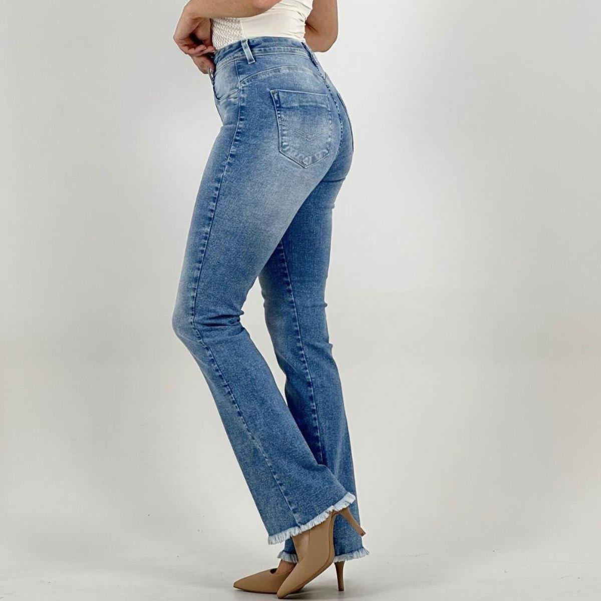 Calça Daksul Jeans Boot Cut Feminina Jeans Netshoes