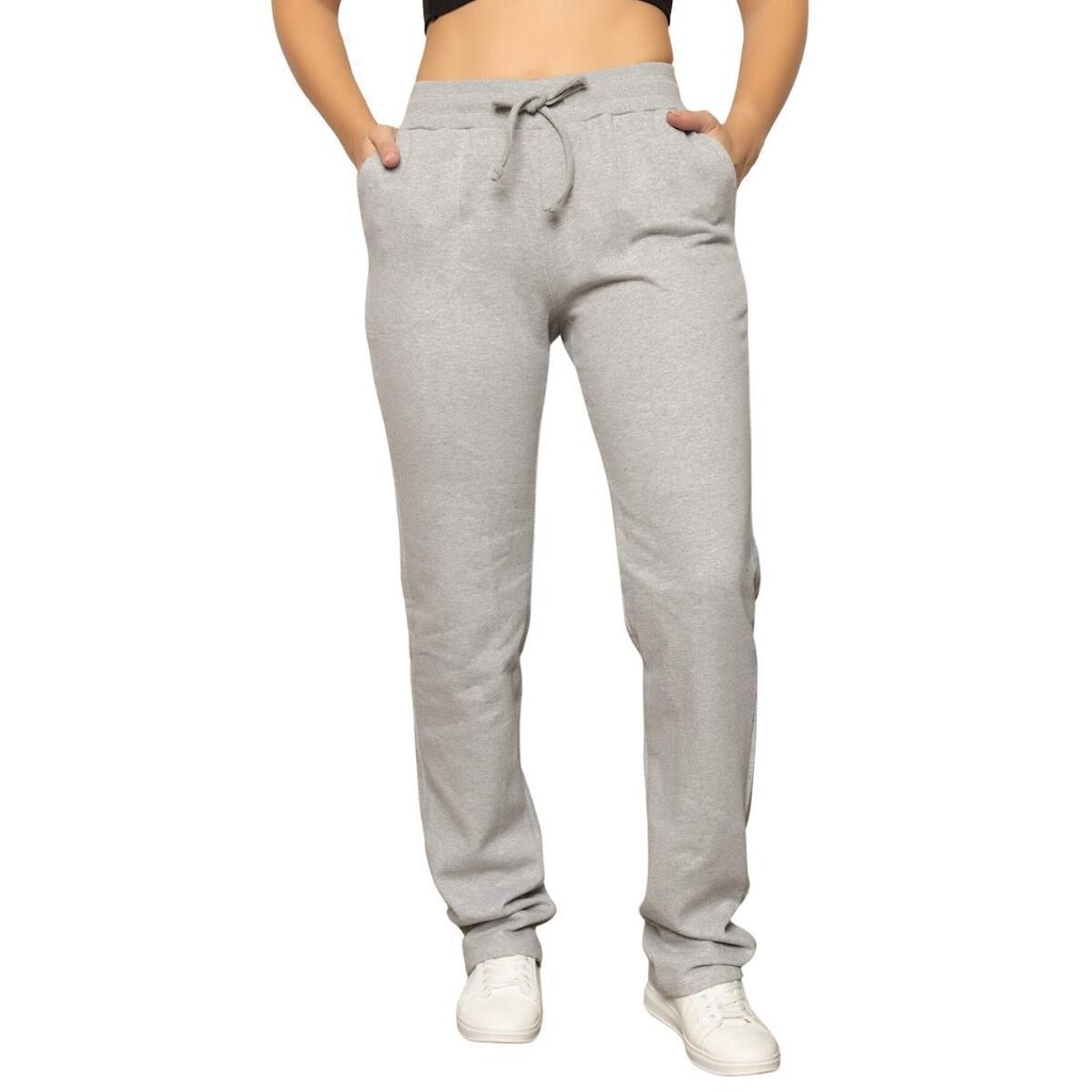 Calça Davanzo Moletom Casual Tecido Premium Confortável Cos Alto Feminina