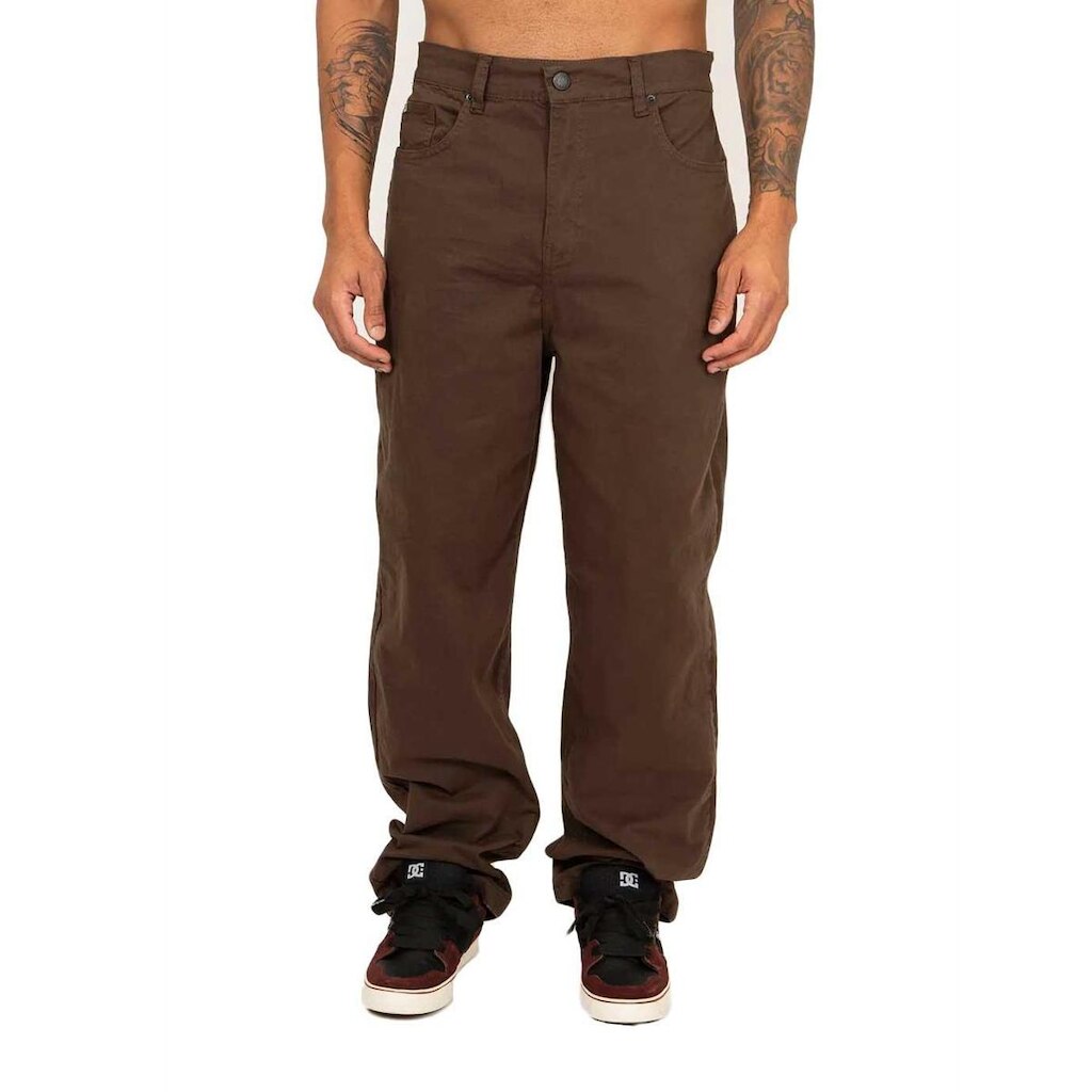 Calça DC Sarja Baggy Marrom