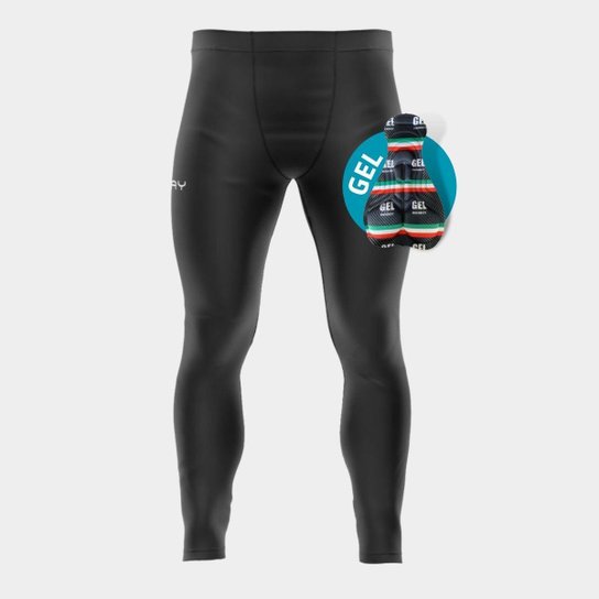 Calça de Ciclismo Masculina Forro de Gel Profissional Confortável Com Bolsos - Preto Menor preço em Calça de Ciclismo Masculina Forro de Gel Profissional Confortável Com Bolsos - Preto