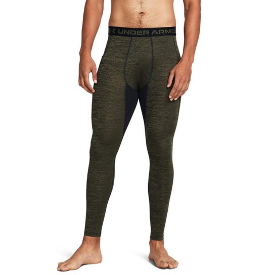 Calça de Compressão Masculina Under Armour ColdGear Armour Twist - Verde Menor preço em Calça de Compressão Masculina Under Armour ColdGear Armour Twist - Verde