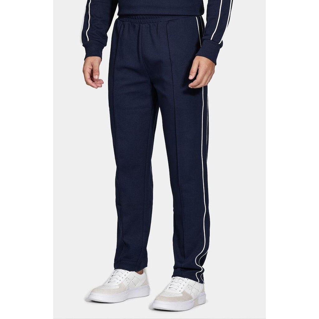 Calça de Moletom Aramis de Textura Piquet Marinho