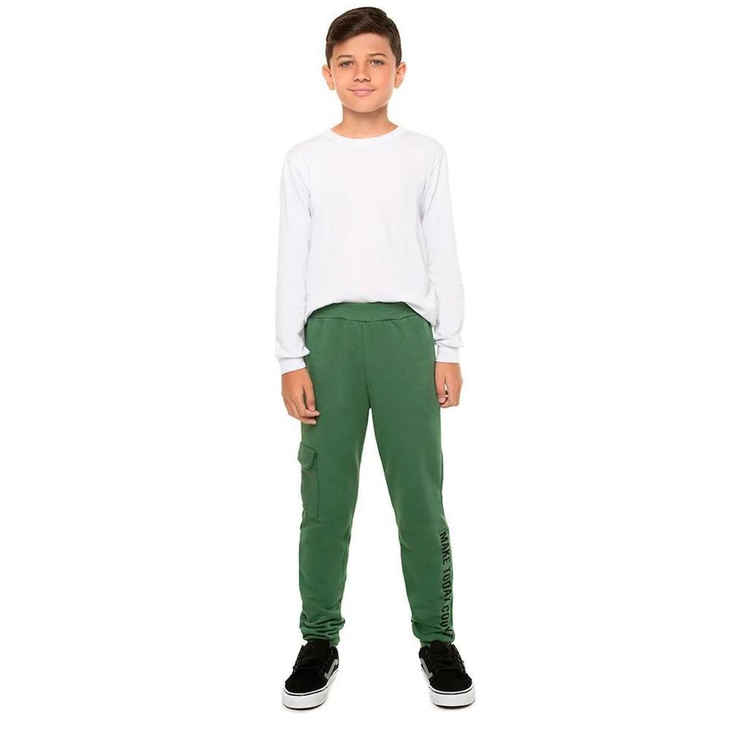 Calca De Moletom Bicho Bagunca Com Bolso Lateral  E Estampa - 6200