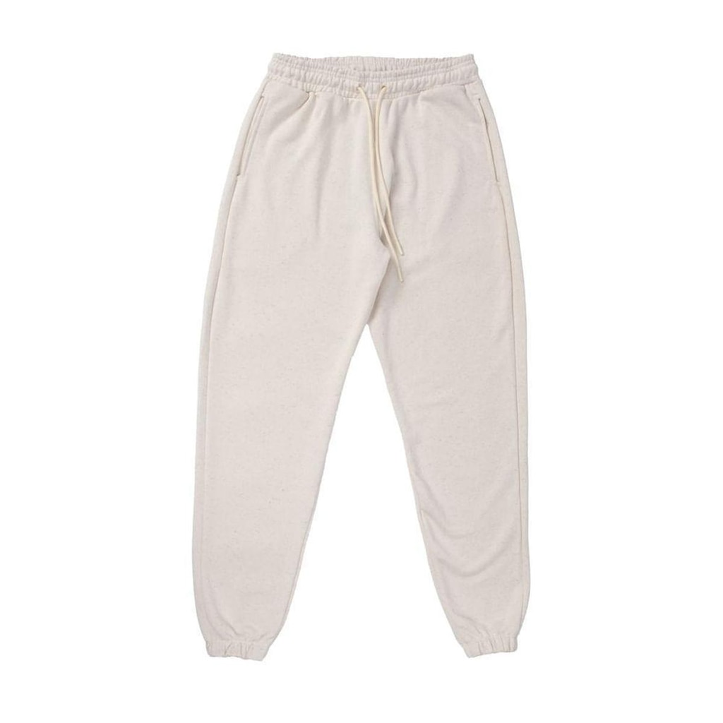 Calça de Moletom Feminina Momentus Punho com Elástico Bege Claro