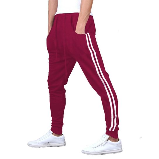 Calça De Moletom Masculina Saruel Skinny Sport Luxo - Vermelho é ruim? Calça De Moletom Masculina Saruel Skinny Sport Luxo - Vermelho é boa?