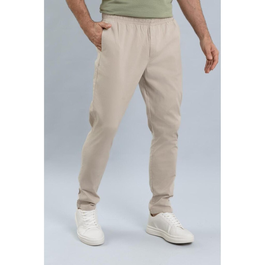Calça de Sarja Masculina Slim Fit Jogger com Elástico