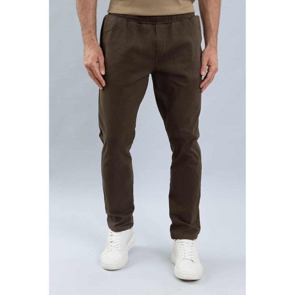 Calça de Sarja Masculina Slim Fit Jogger com Elástico