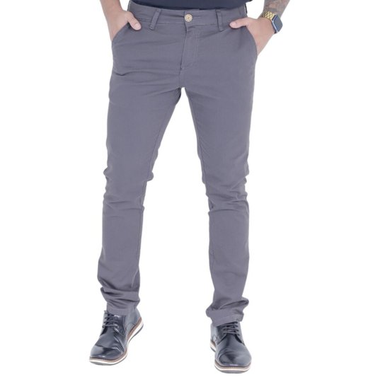 CALÇA DE SARJA MASCULINA SPORT FINO - - Grafite Menor preço em CALÇA DE SARJA MASCULINA SPORT FINO - - Grafite