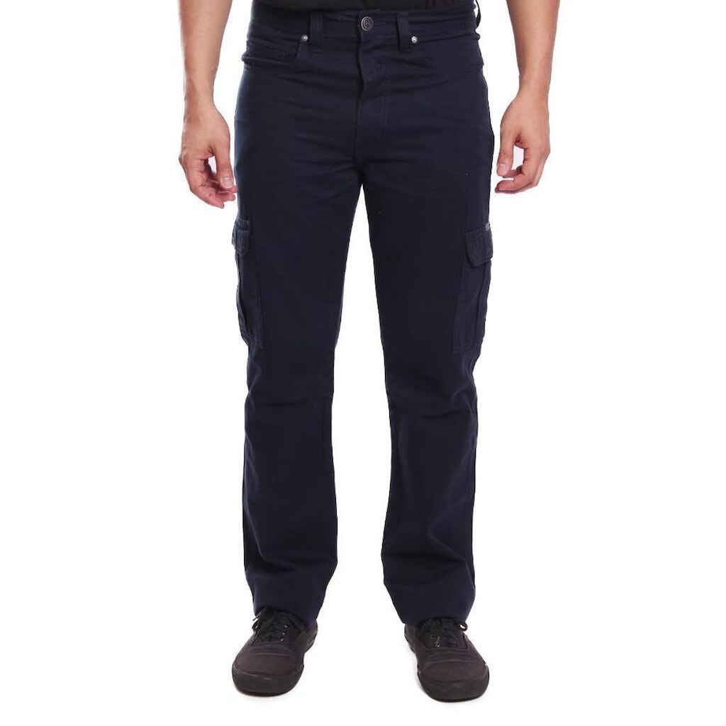 Calça de Sarja R7Jeans Masculina Modelo Cargo 100% Algodão