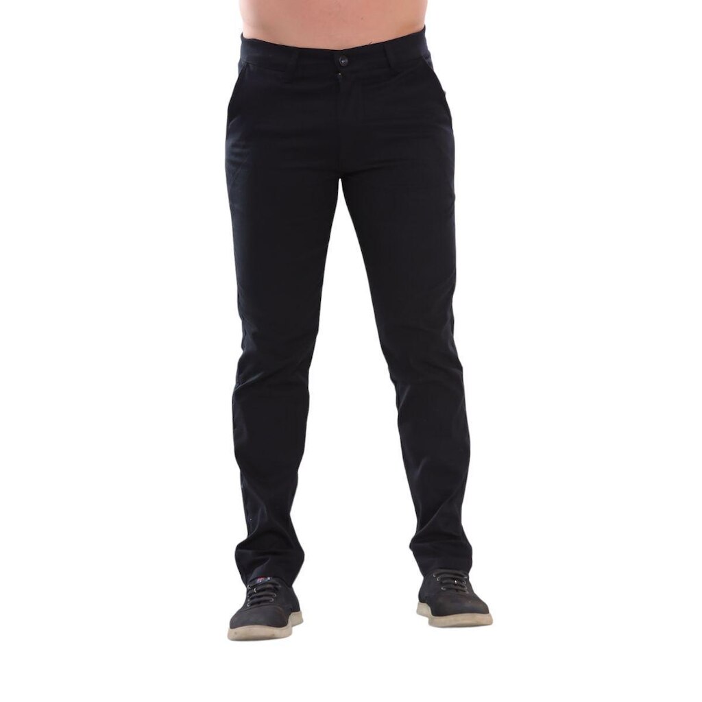 Calça De Sarja Reta Skinny Slim Masculina Com Elastano - Diversas Cores