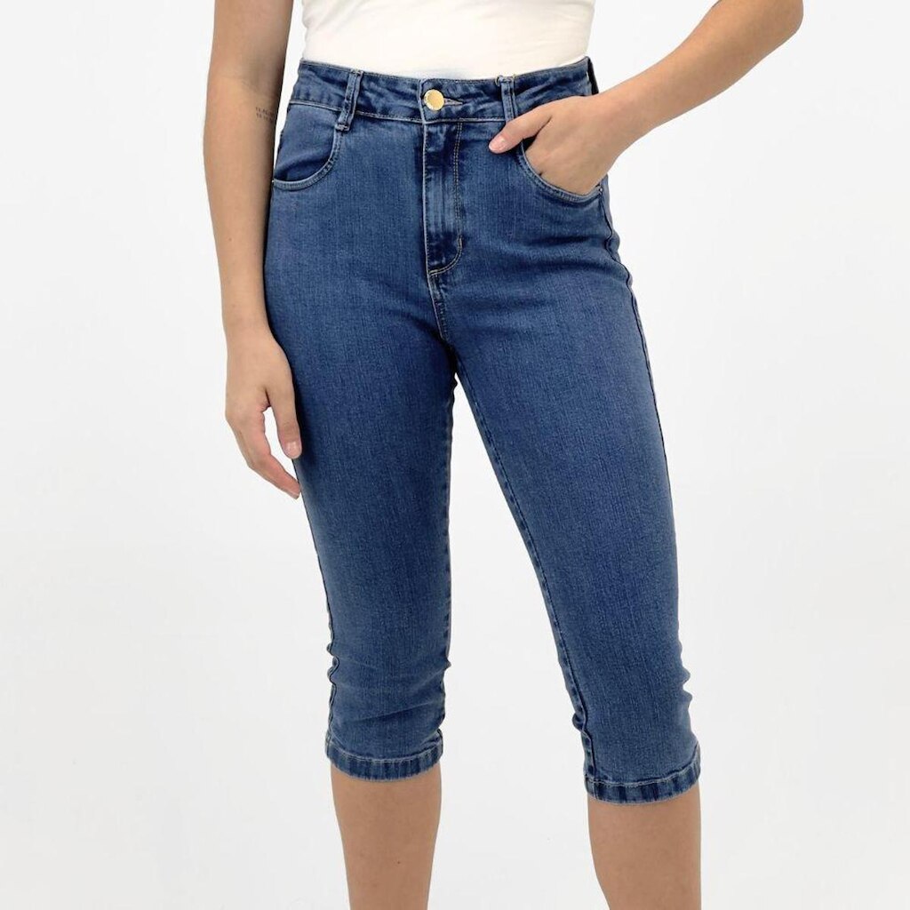 Calça Detox Jeans Capri Feminina