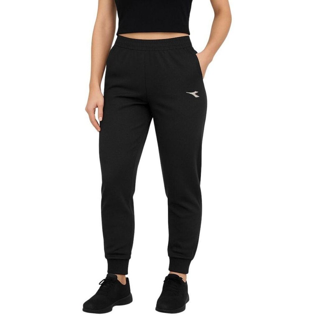 Calça Diadora Small Logo Feminina - Preto M