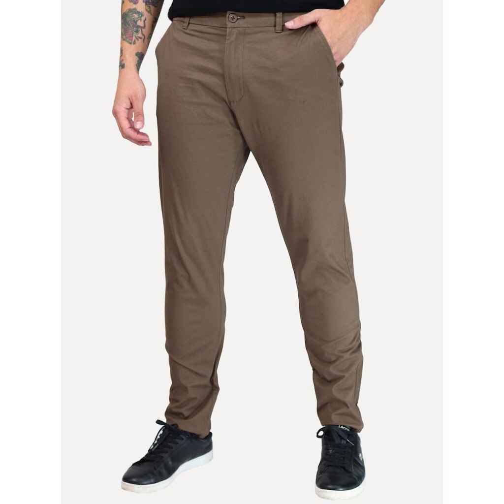 Calça Dixen Adaptive Sarja Regulagem Cós Marrom