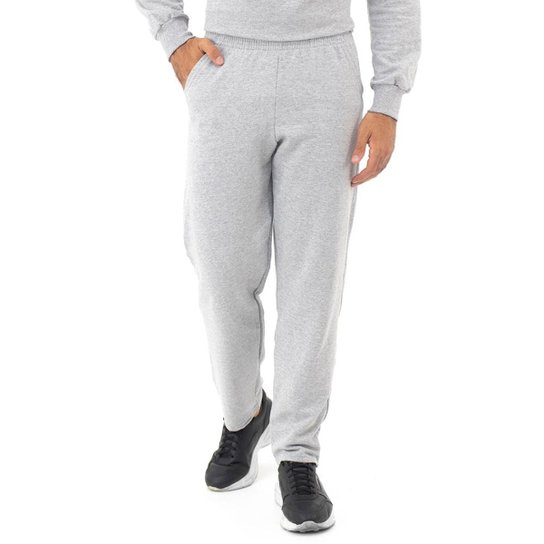 Calça Dpontes Moletom 3 Bolsos Inverno Frio - Cinza Claro Menor preço em Calça Dpontes Moletom 3 Bolsos Inverno Frio - Cinza Claro