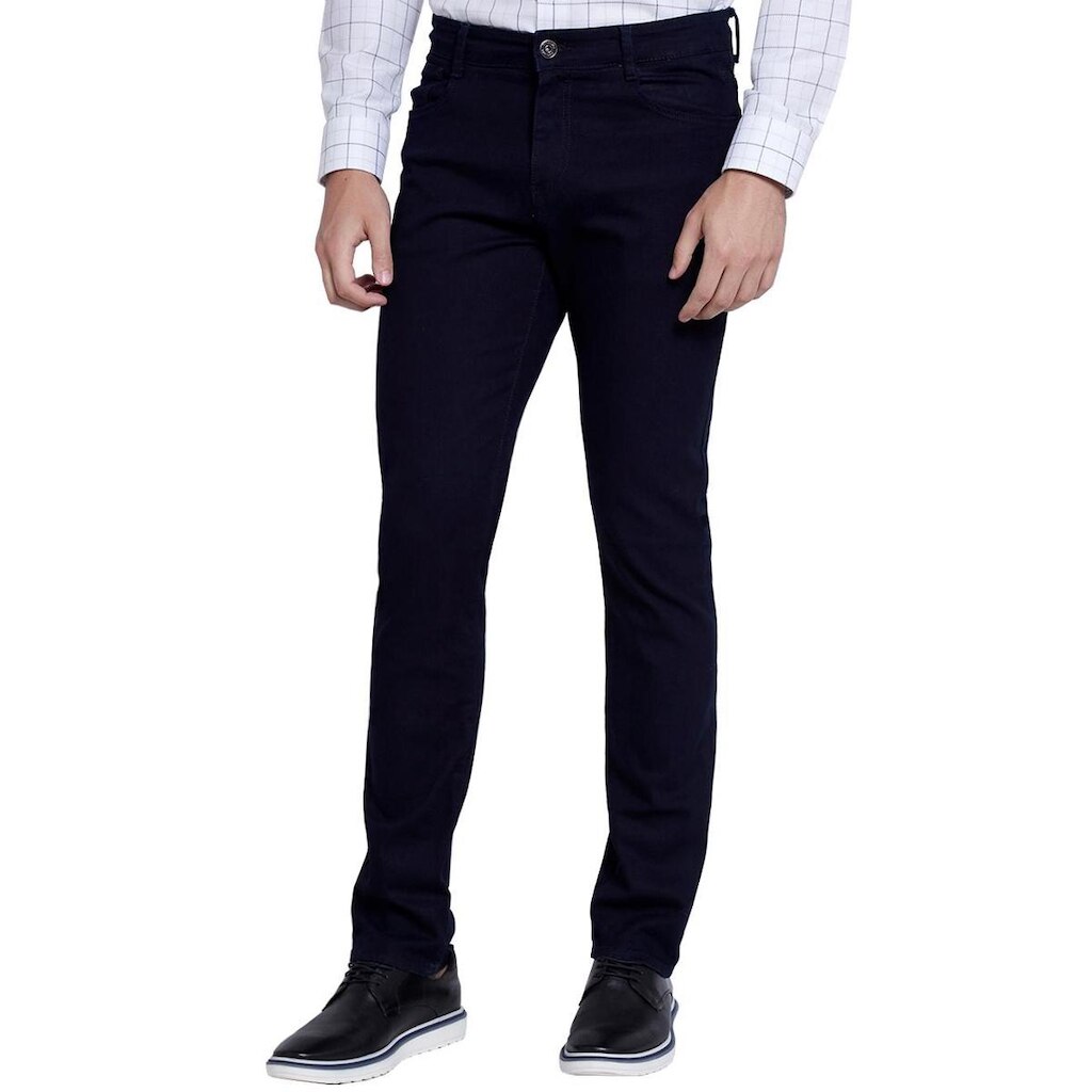 Calça Dudalina Jeans Masculina Slim Stretch Five Pockets Escura