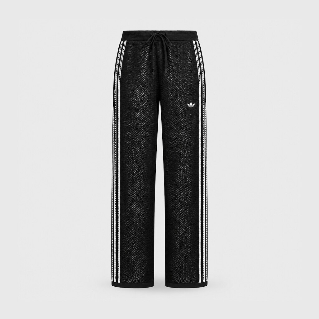 Calça Esportiva Em Malha De Crochê Firebird Adidas Feminina