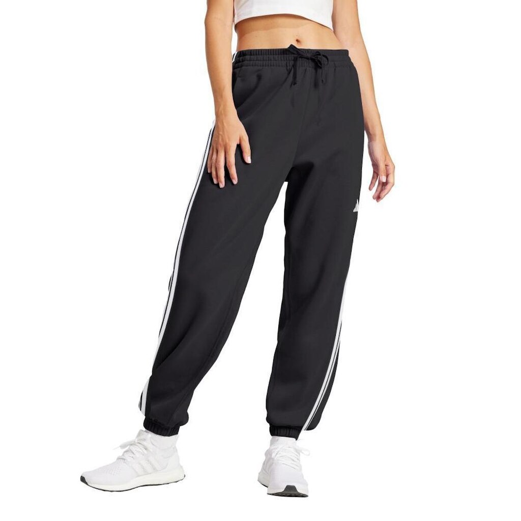 Calça Essentials French Terry Cuffed 3 listras Adidas Feminina