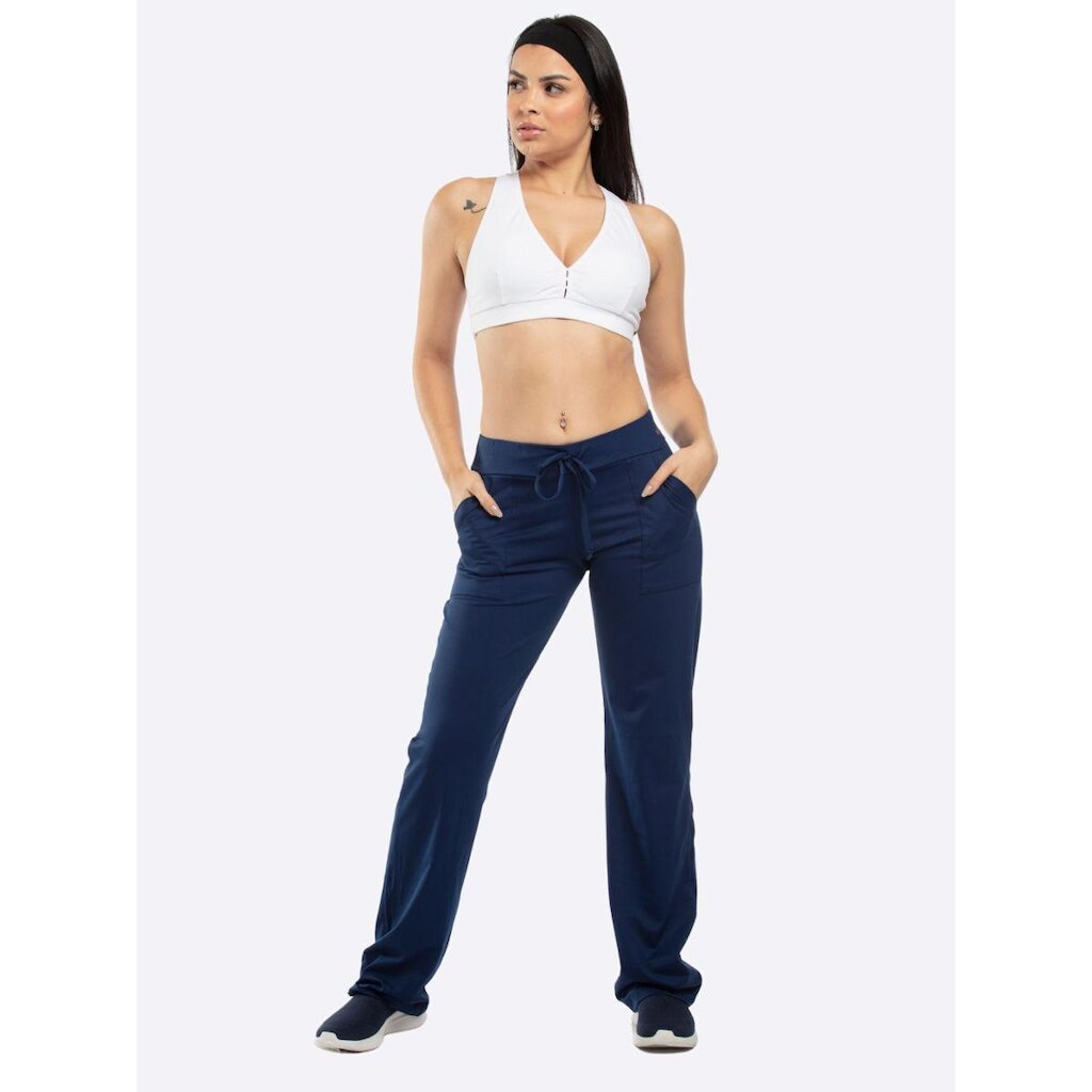 Calça Feminina Best Fit Light Modelagem Reta com Bolsos