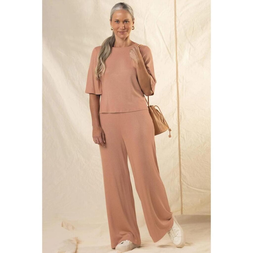 Calça Feminina Canelada Linho Malialícia Ref. 183761
