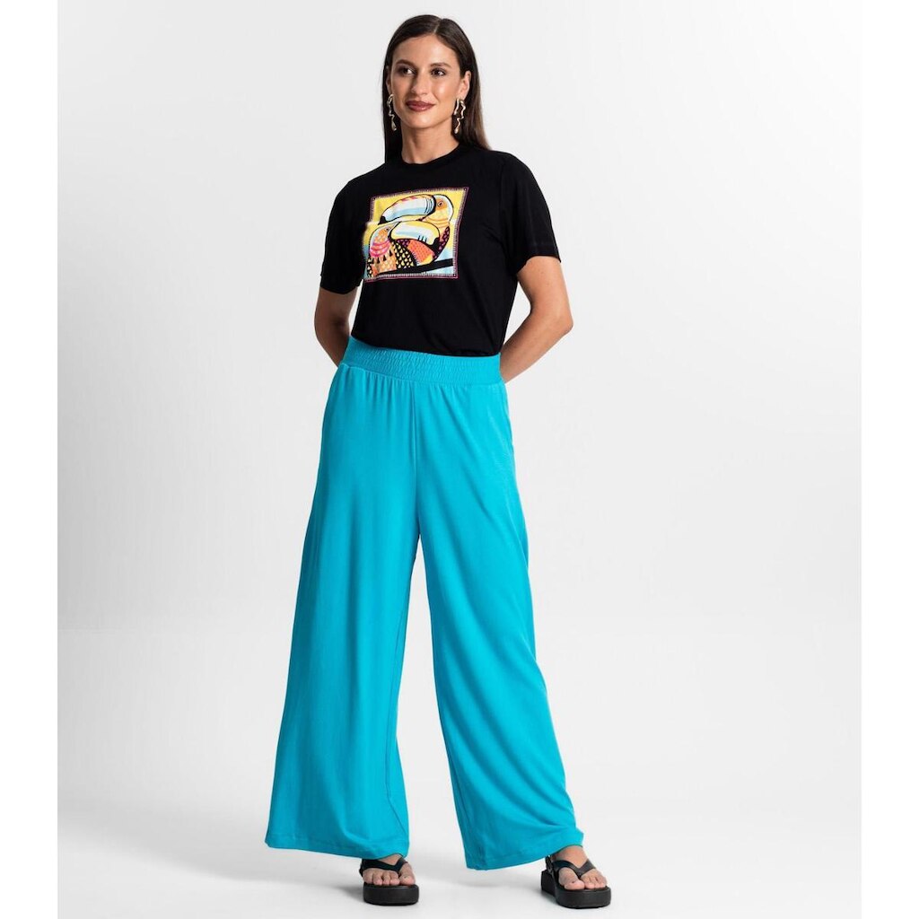 Calça Feminina Em Molecotton Rovitex Azul