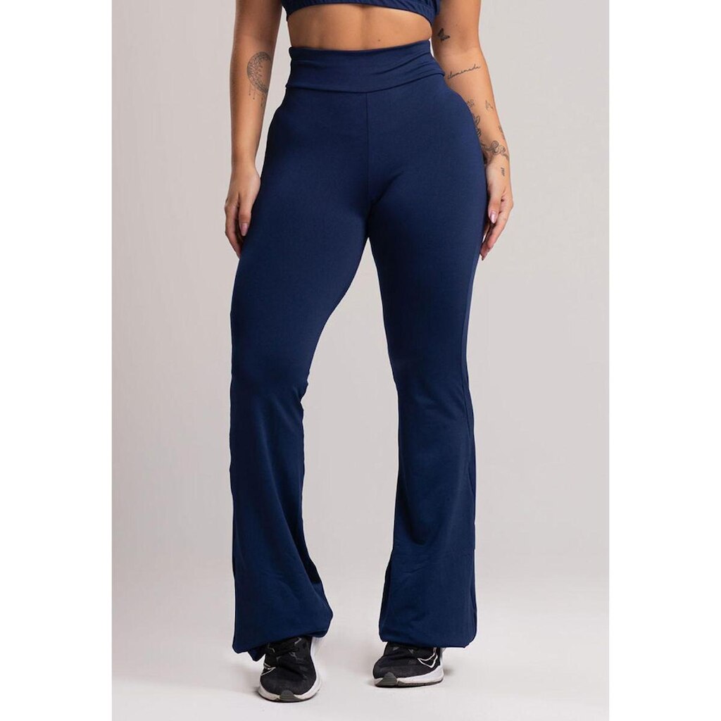 Calça Feminina Flare Estampada Pantalona Cintura Alta Mvb Modas