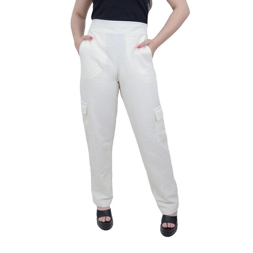 Calça Feminina Giraffe Moletinho Off White - 6218