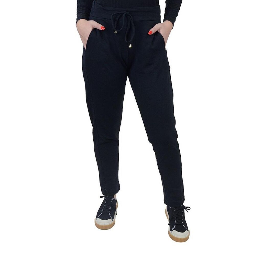 Calça Feminina Giraffe Moletom Preta - 32511