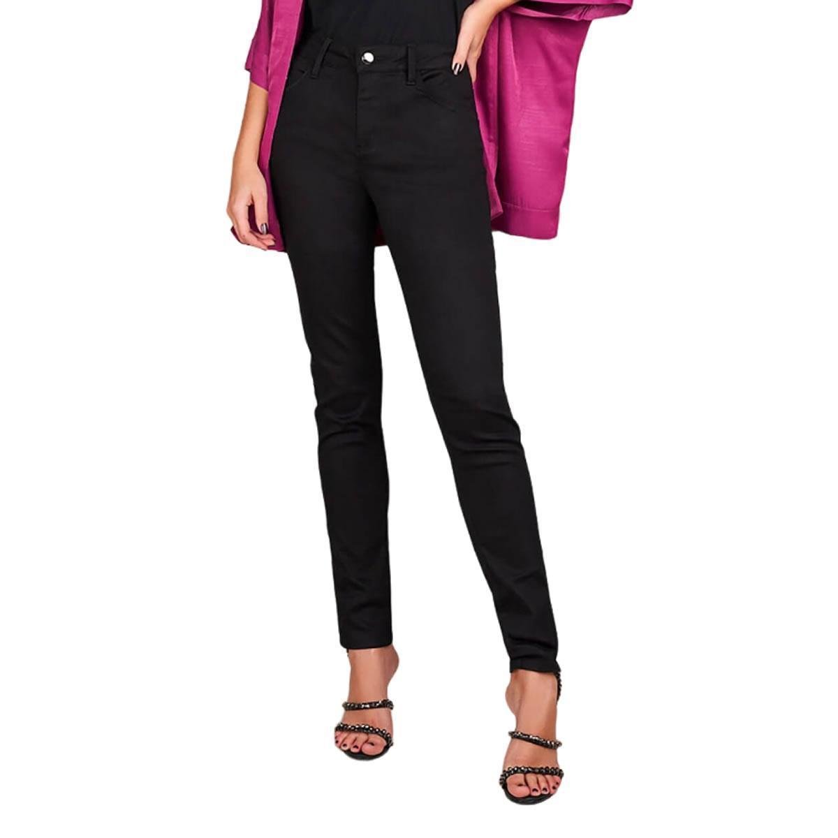 Calça Feminina Lado Avesso Sarja Jegging Preta - L238523