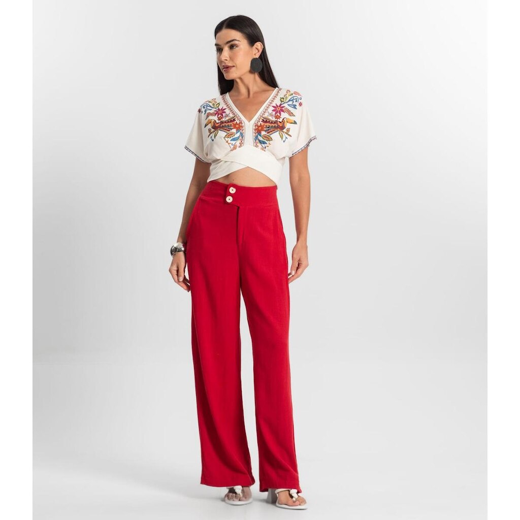 Calça Feminina Linho Strong Endless Vermelho