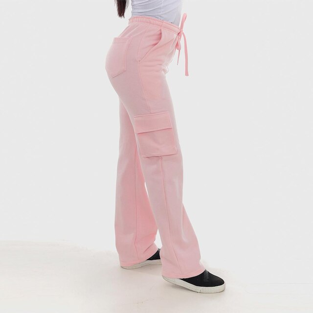 Calça Feminina Moletom Cargo Cintura Elástico 7926