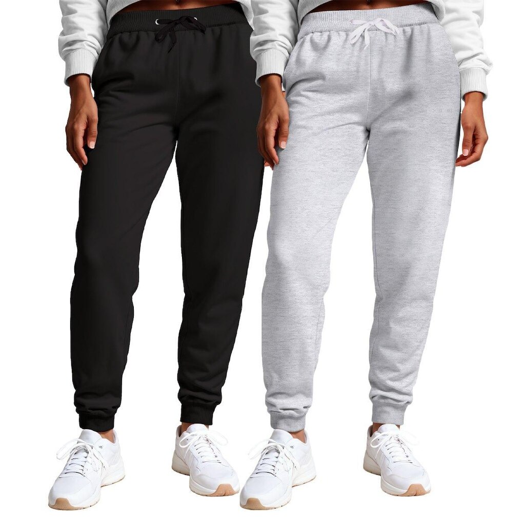 Calça Feminina Moletom Flanelada Slim Bolsos Algodão Kit 2