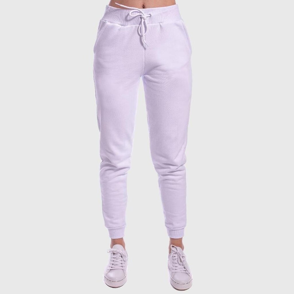 Calça Feminina Moletom Flanelada Slim Bolsos Cordão Algodão