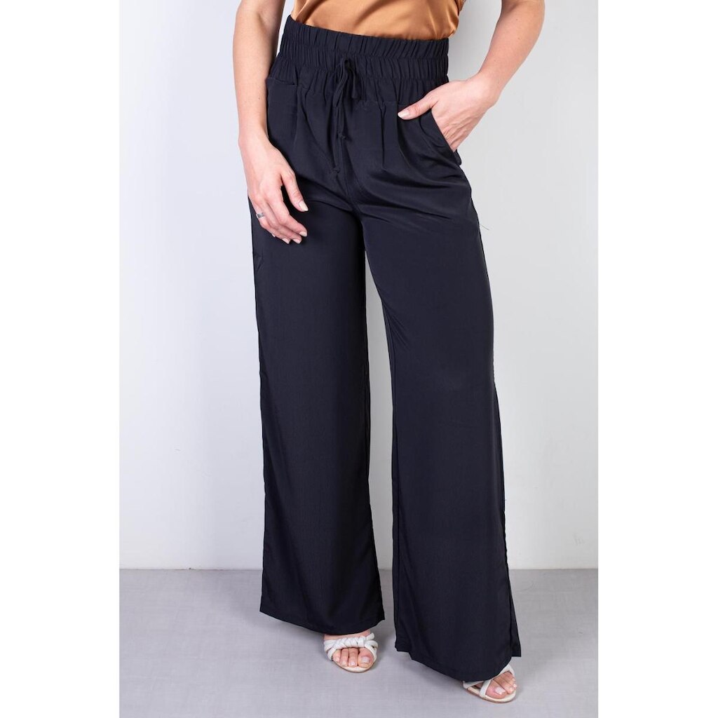 Calça feminina pantalona com elástico 51129