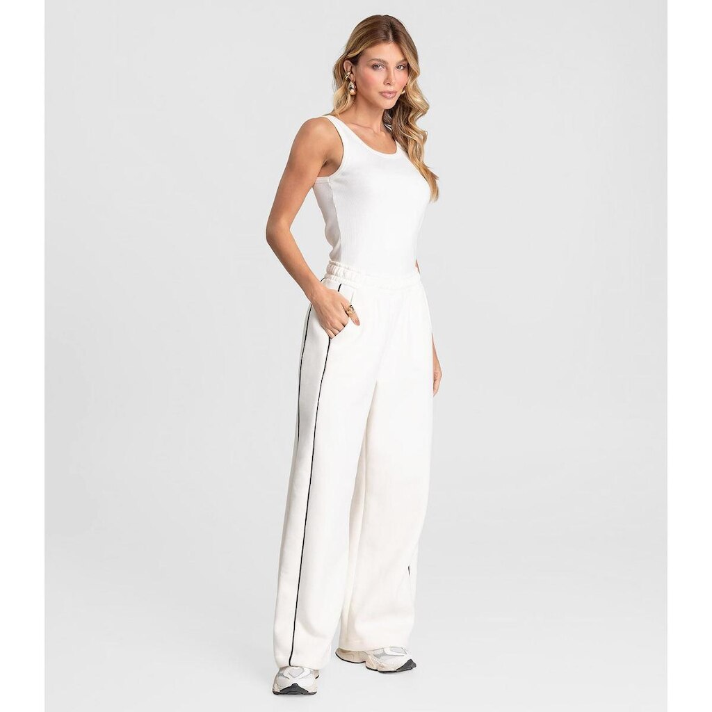 Calça Feminina Pantalona Dianna Bege