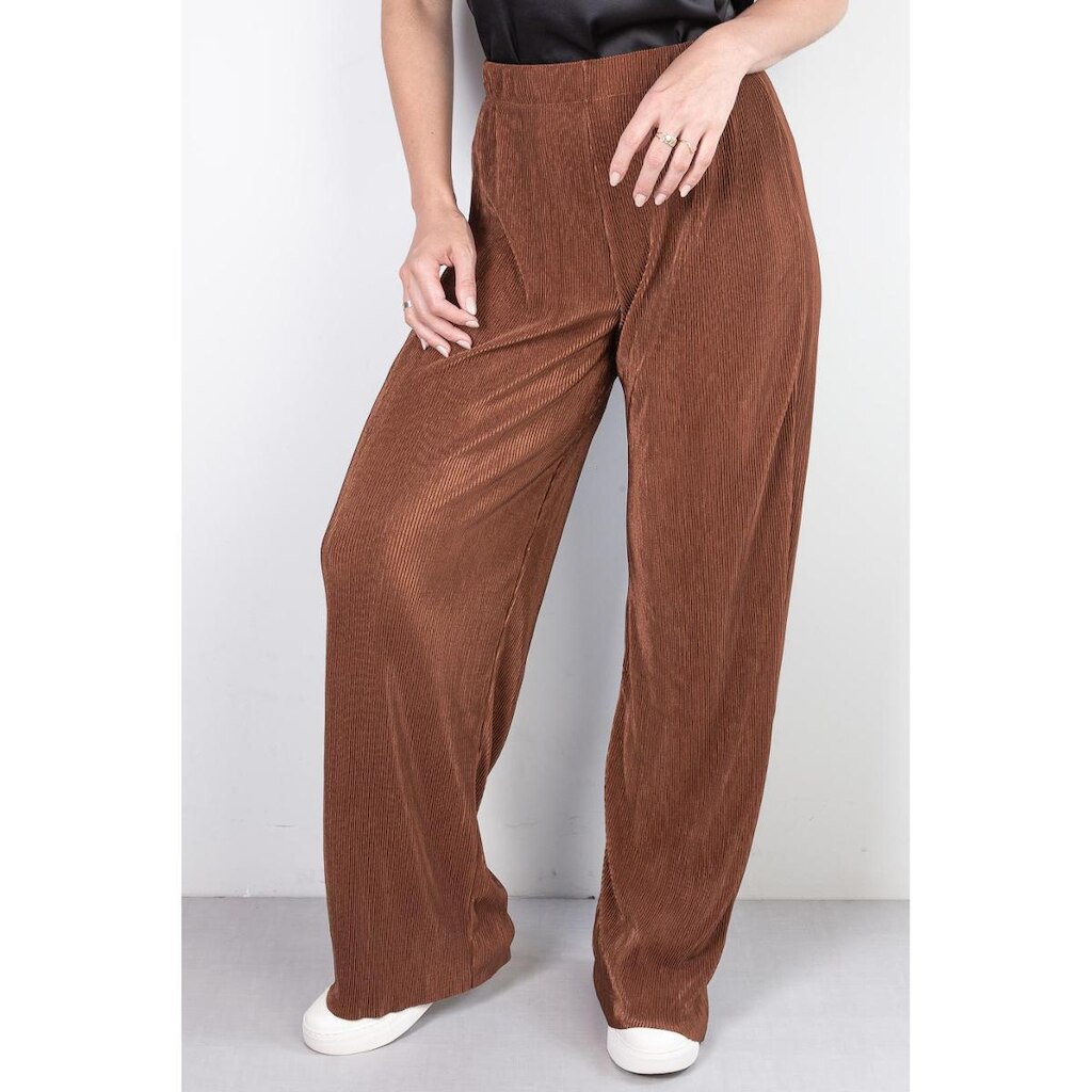 Calça feminina pantalona plissada 51074