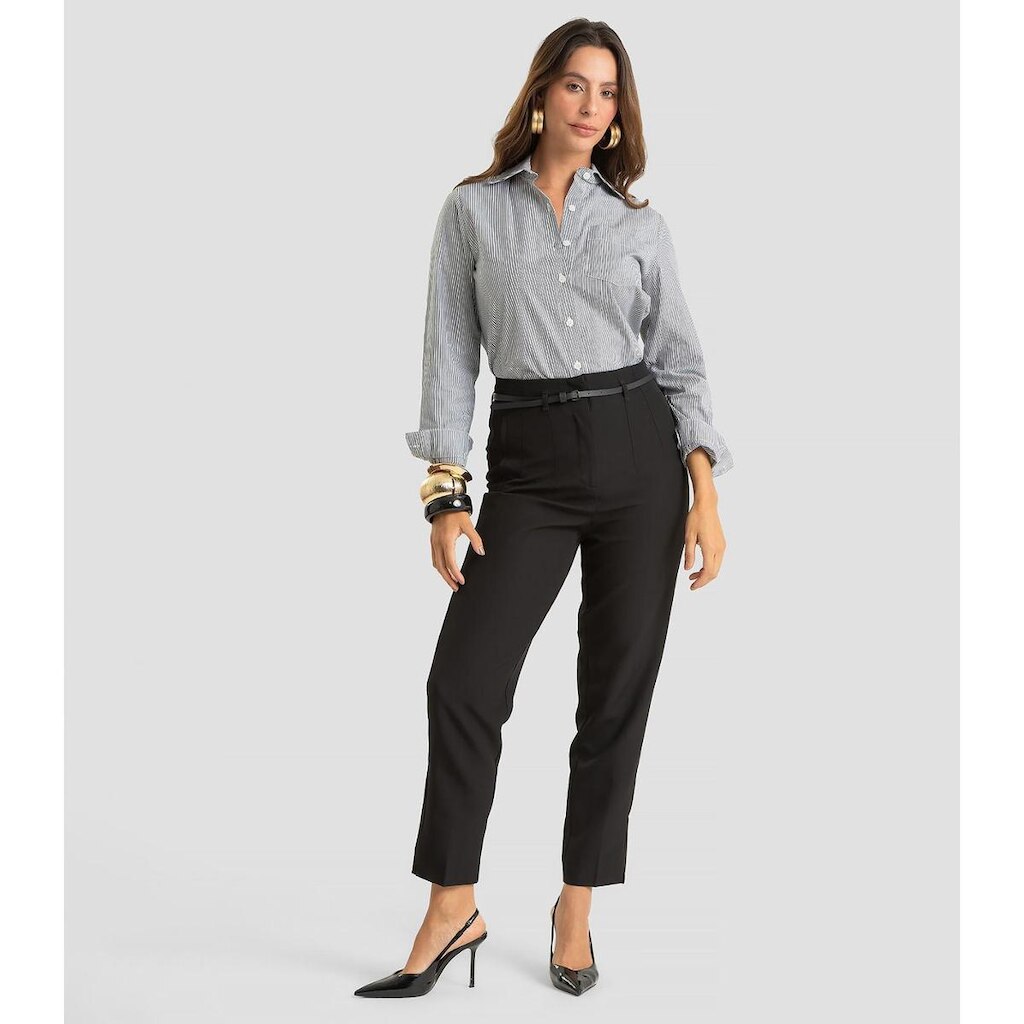Calça Feminina Plus Size Alfaiataria Dianna Preto