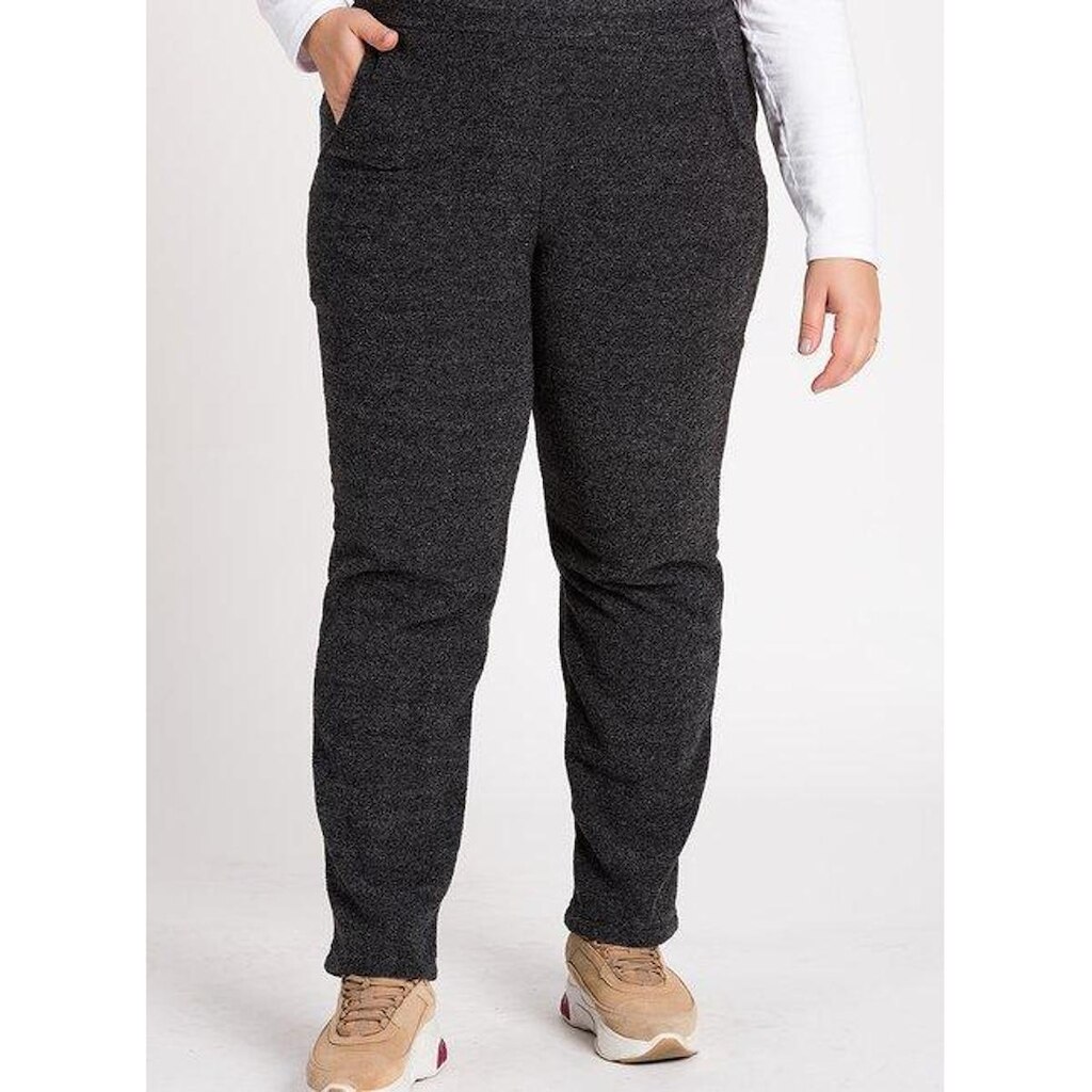 Calça Feminina Plus Size Bouclê Cós Bolsos Frente - Serena