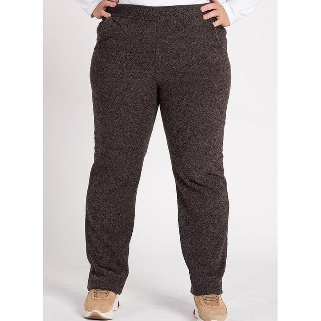 Calça Feminina Plus Size Bouclê Cós Bolsos Frente - Serena