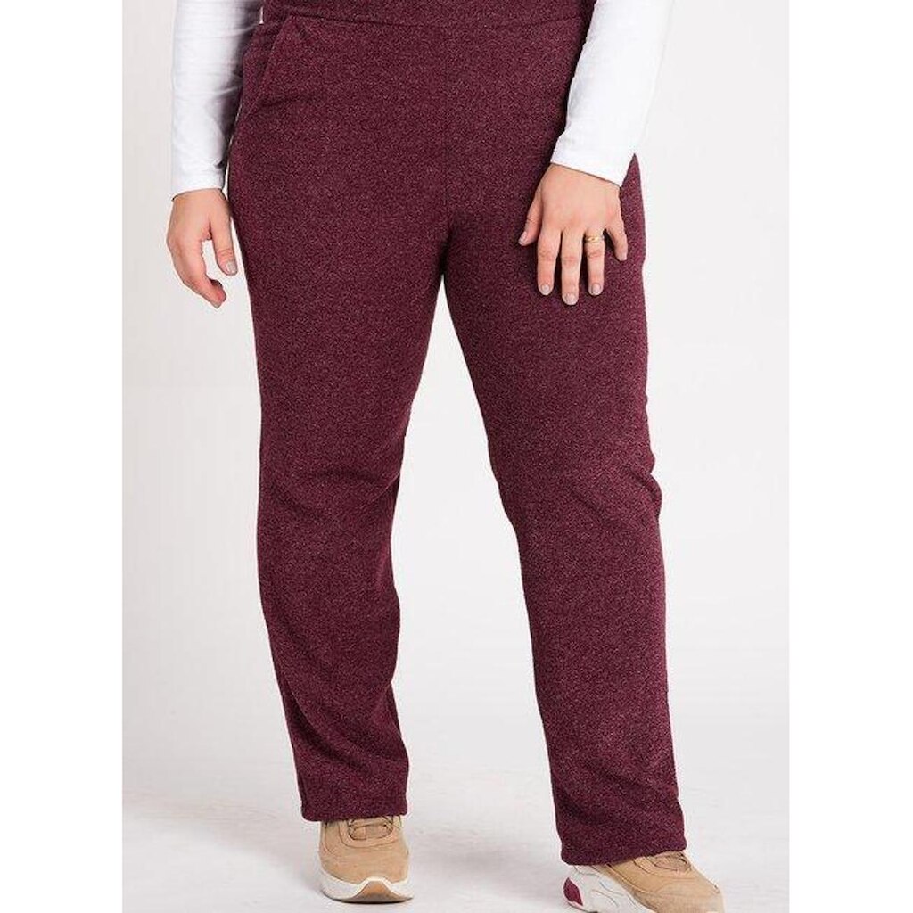Calça Feminina Plus Size Bouclê Cós Bolsos Frente - Serena