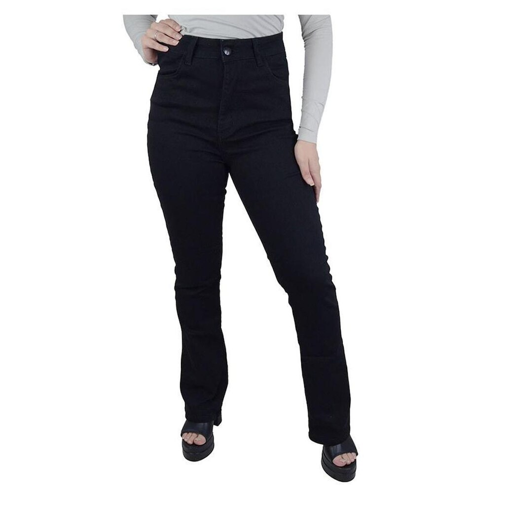 Calça Feminina Recuzza Sarja Flare Preta - 10801