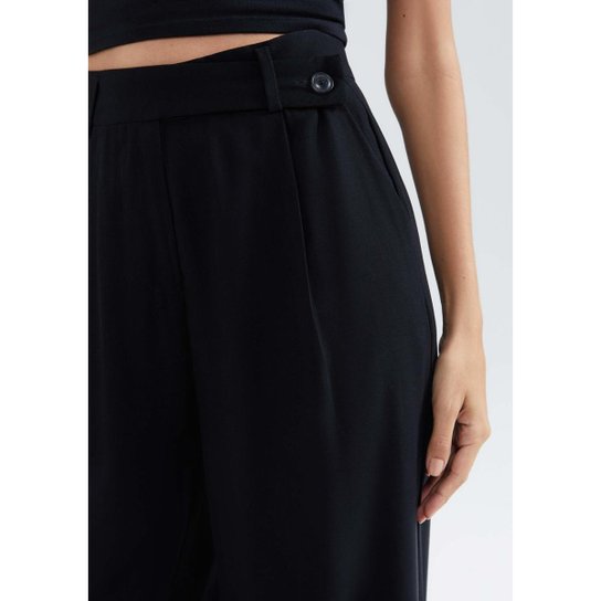 Calça Feminina Reta Cintura Alta Peach Touch - Caqui 034
