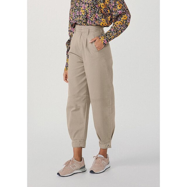 Calça Feminina Slouchy Em Sarja De Algodão Com Elastano - H9BFEACSN5 - Bege Menor preço em Calça Feminina Slouchy Em Sarja De Algodão Com Elastano - H9BFEACSN5 - Bege