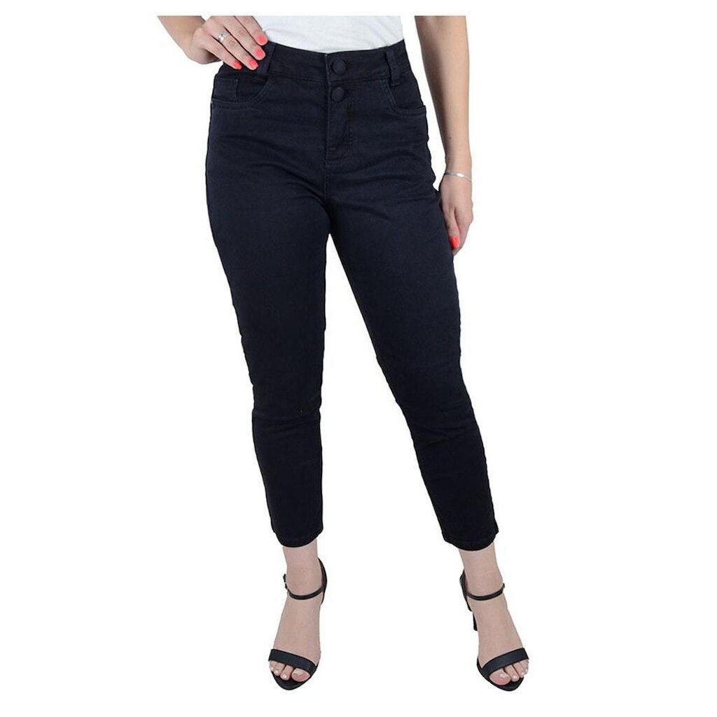 Calça Feminina Tharog Sarja Cropped Preta - 1854