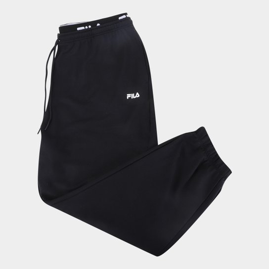 Calça Fila Elastic Plus Size Feminina - Preto+Branco Menor preço em Calça Fila Elastic Plus Size Feminina - Preto+Branco