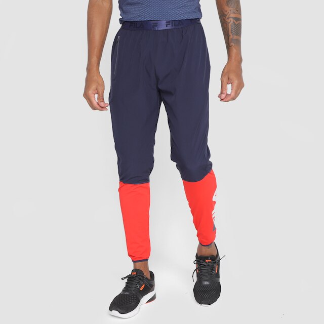 Menor preço em Calça Fila Jogging II Masculina - Marinho+Vermelho